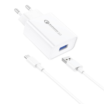 Ładowarka sieciowa Foneng EU13 18W + kabel USB do Micro USB, 3A