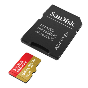 Karta pamięci SANDISK EXTREME microSDXC 64 GB 170/80 MB/s UHS-I U3 ActionCam